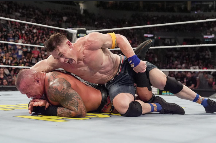John Cena vs Randy Orton May 10 2025 – Full Match Recap & WWE Replica Belts You Can Own John Cena vs Randy Orton May 10 2025 STF submission final moment in WWE ring
